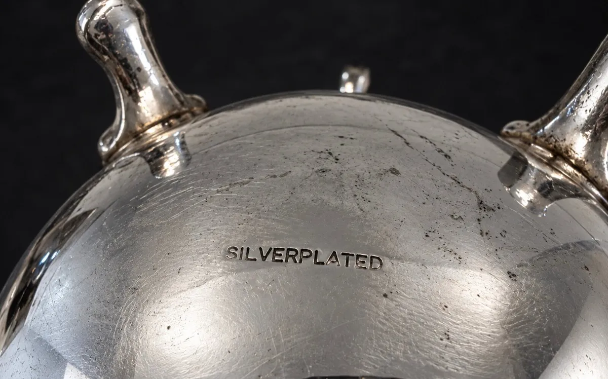 Vintage Silver-Plated Cream & Sugar Set - Image 2