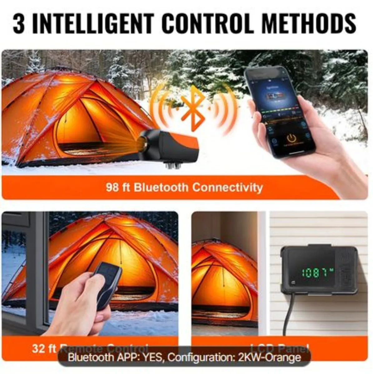 Bluetooth App Control Diesel Air Heater, 12V 2KW - Image 4
