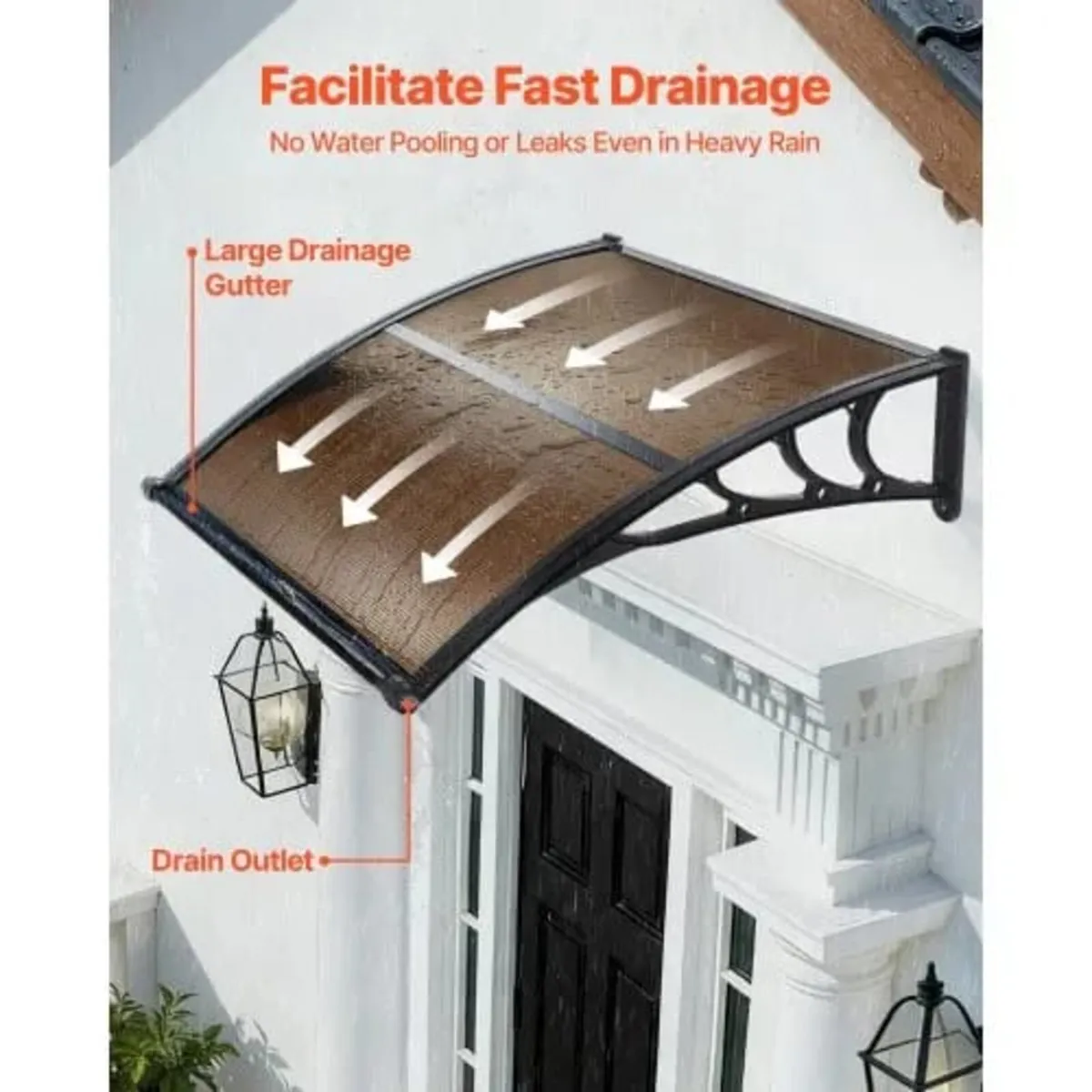 Awnings for Door Entrance, 38 x 40 in, Exterior Fr - Image 3