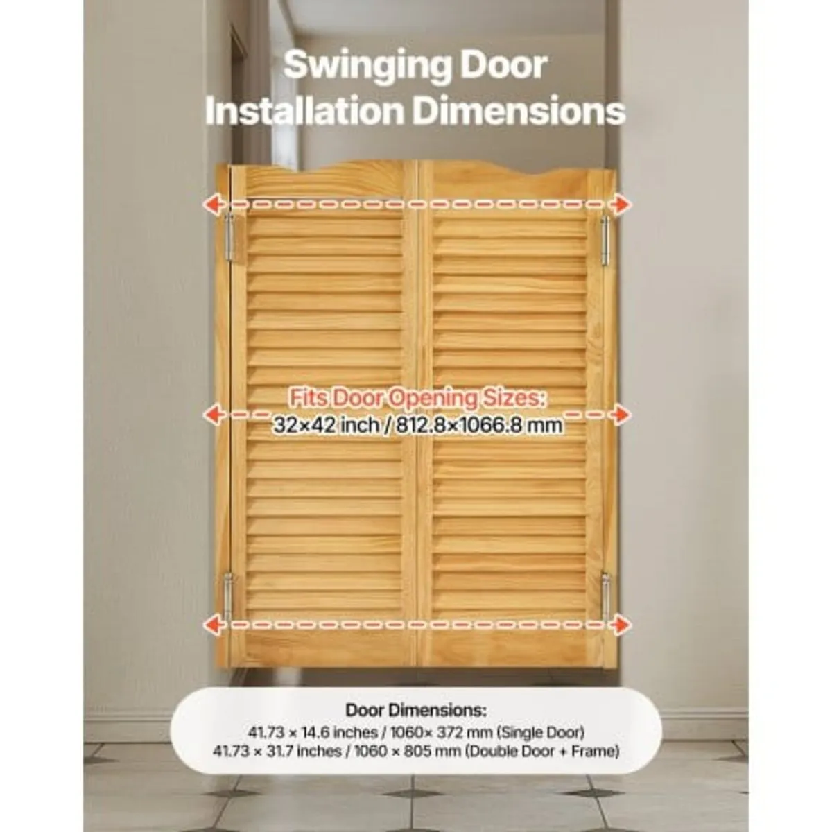 Swinging Cafe Doors, Arched Top Interior Saloon Do - Image 3