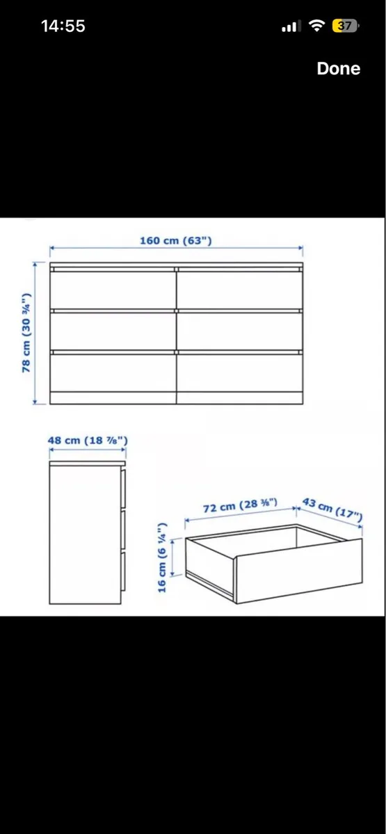 Malm chest of drawers - Image 4