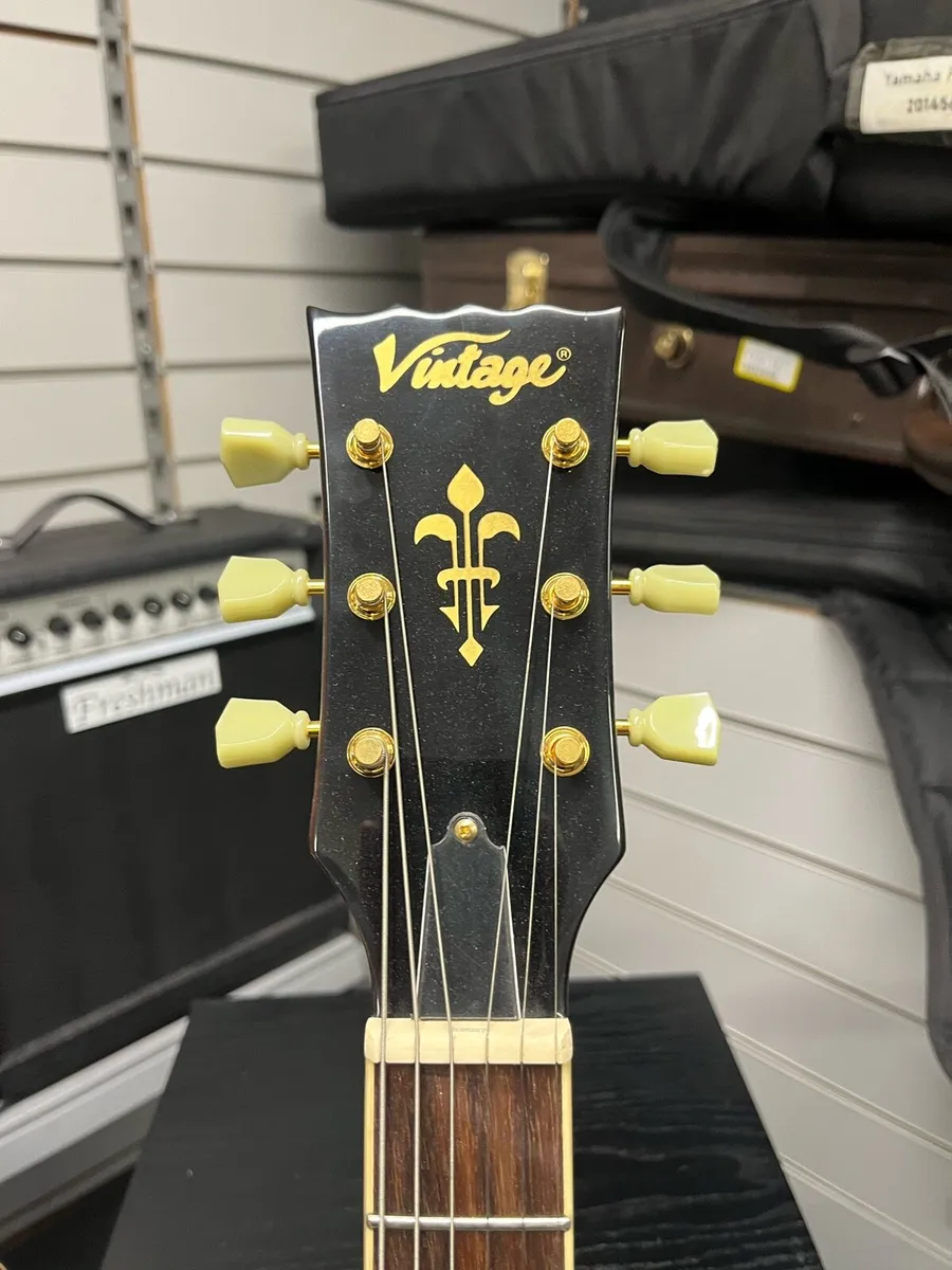 Vintage V100 Sunburst Electric Guitar - Image 3