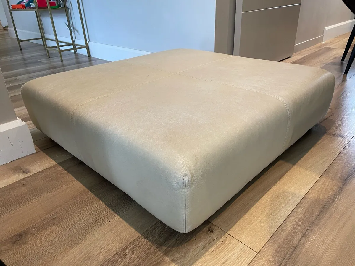 Leather Foot Stool - Image 2