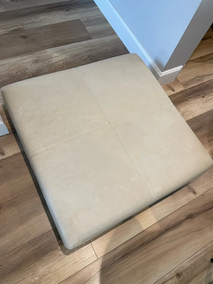 Leather Foot Stool - Image 1
