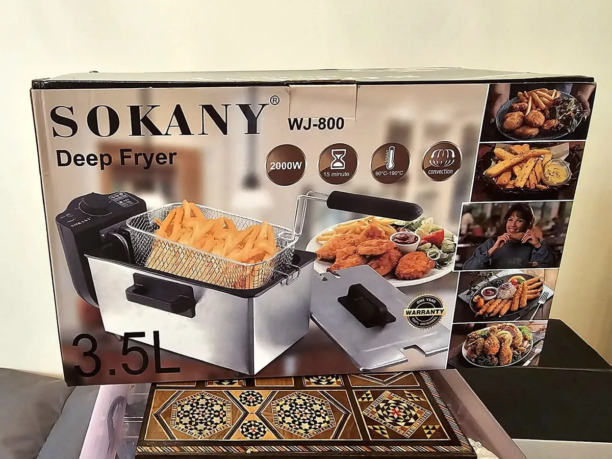 Sokany Deep Fryer 3.5L 2000W, New and Boxed - Image 1