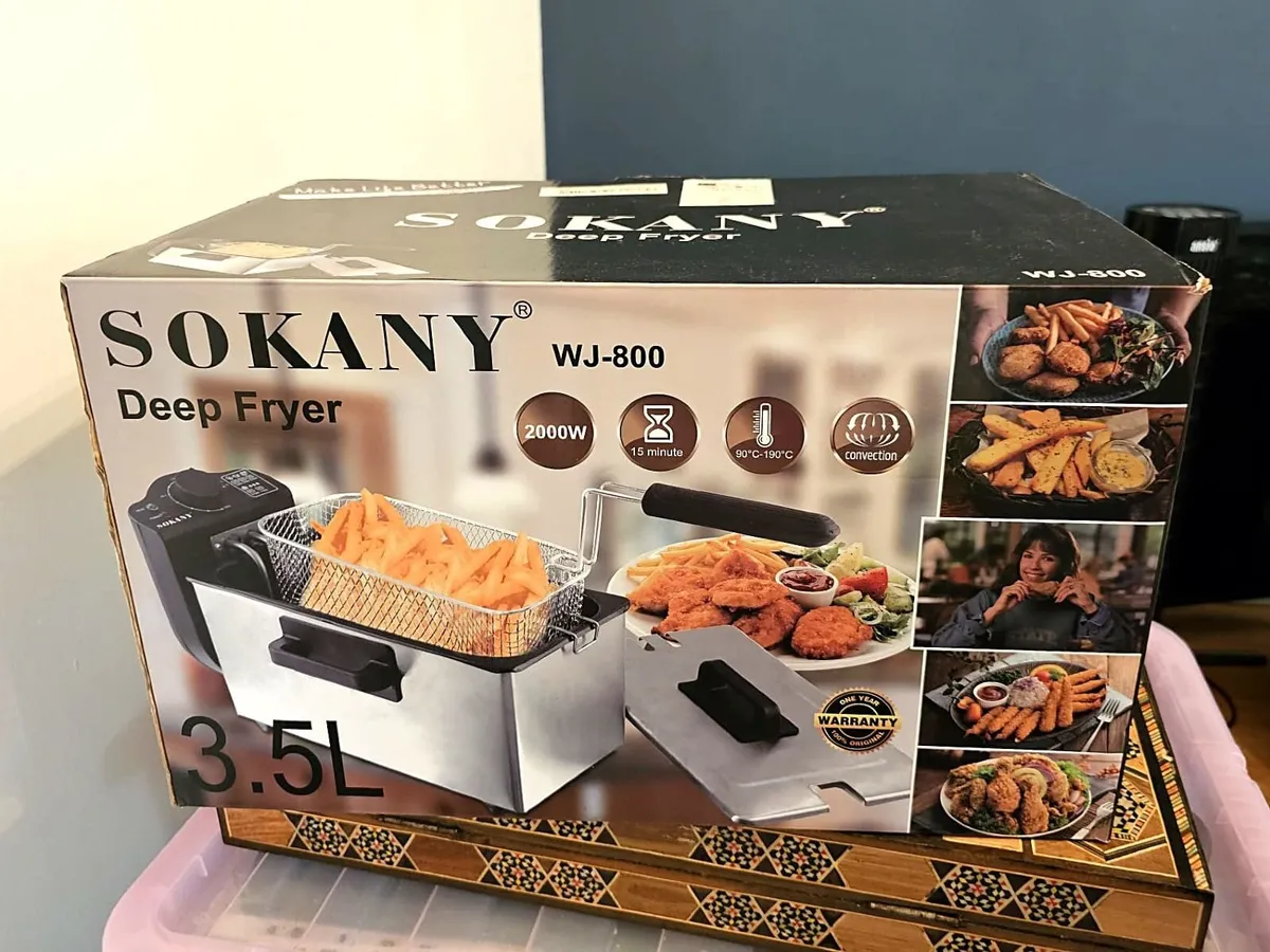 Sokany Deep Fryer 3.5L 2000W, New and Boxed - Image 2