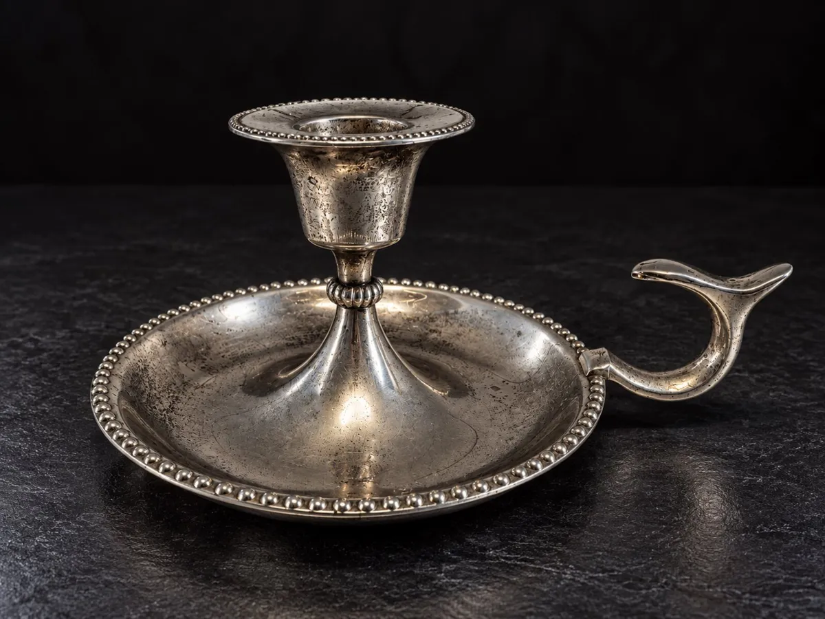 Vintage Chamberstick Candle Holder - Image 1