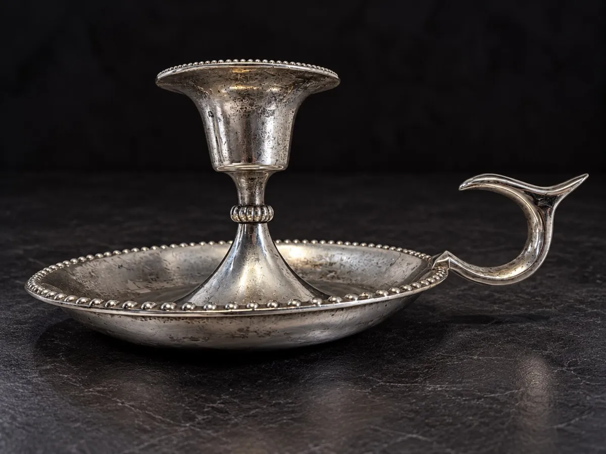 Vintage Chamberstick Candle Holder - Image 4
