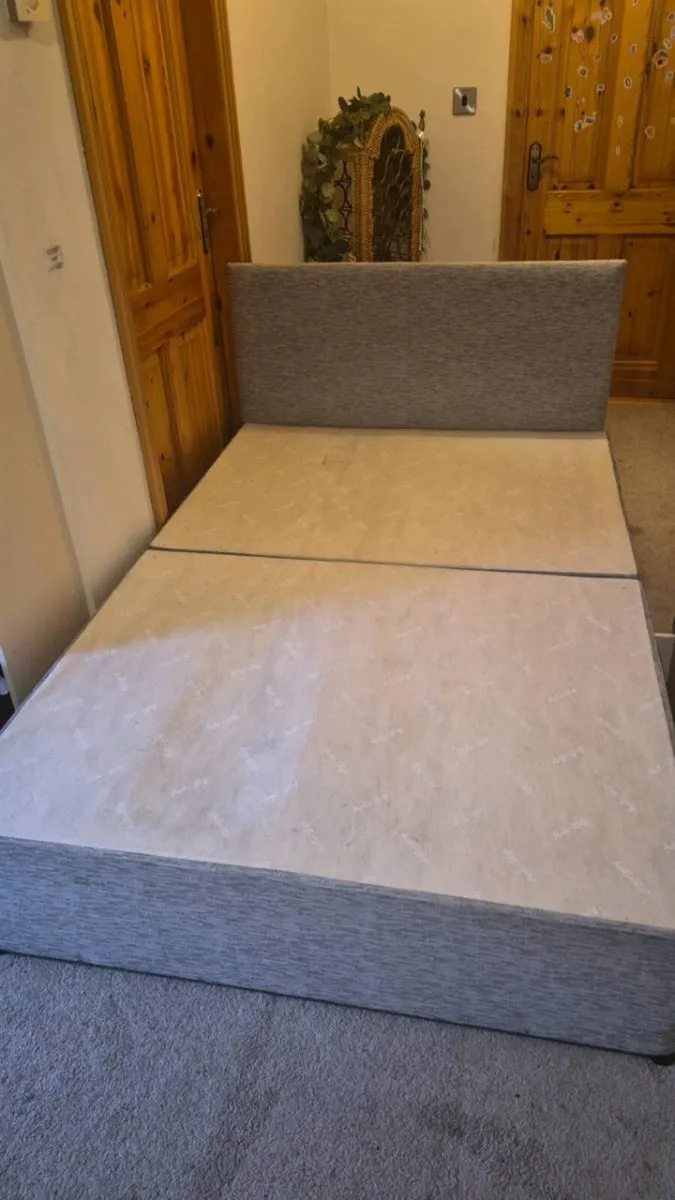 4ft divan bed,base and headboard - Image 1