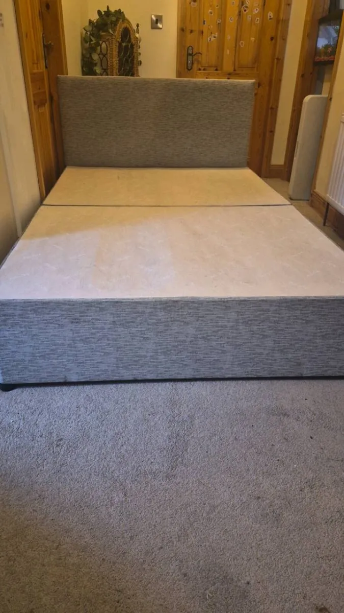 4ft divan bed,base and headboard - Image 2