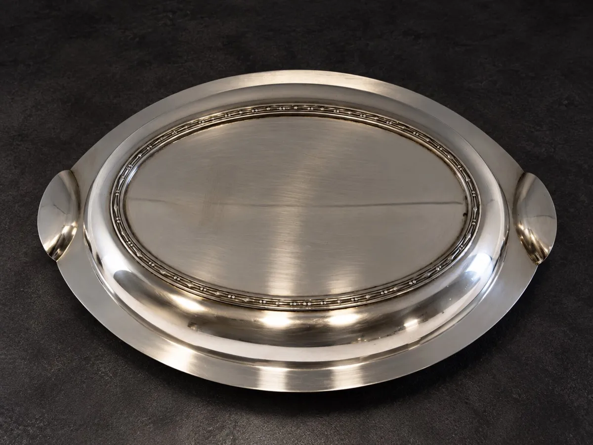 Vintage Silver-Plated Oval Serving Dish with Lid - Image 2