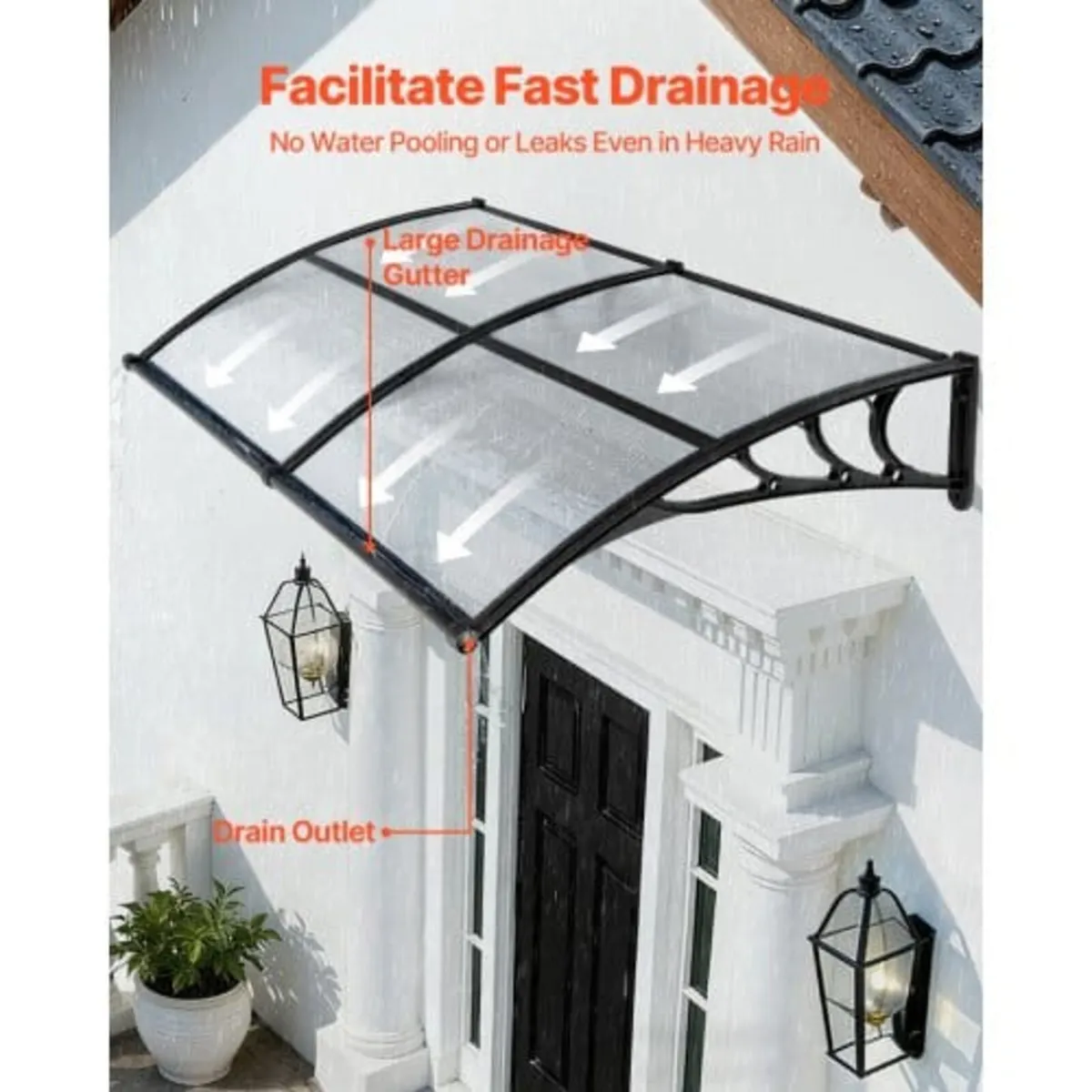 Awnings for Door Entrance, 38 x 78 in, Exterior Fr - Image 2