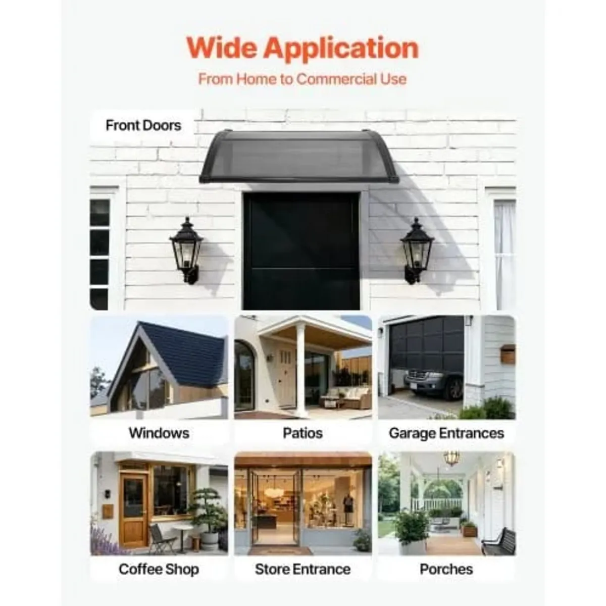 Awnings for Door Entrance, 38 x 40 in, Exterior Fr - Image 4