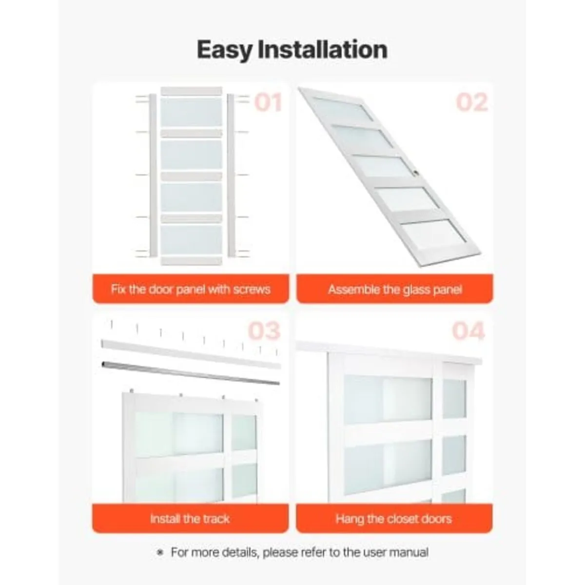 Sliding Closet Door, 1524mm (Double 787mm) x 2032 - Image 4