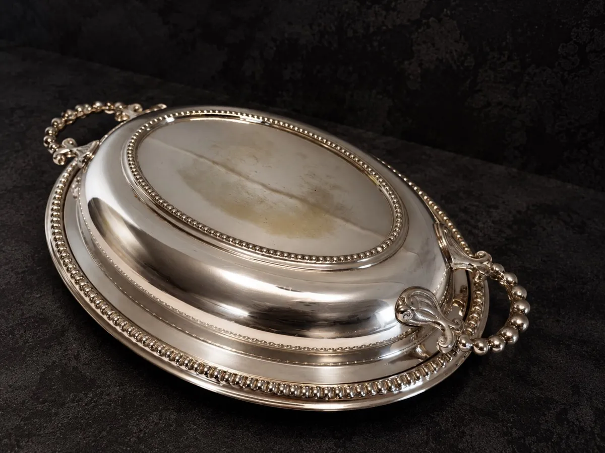 Silver-Plated Covered Serving Dish - Image 2