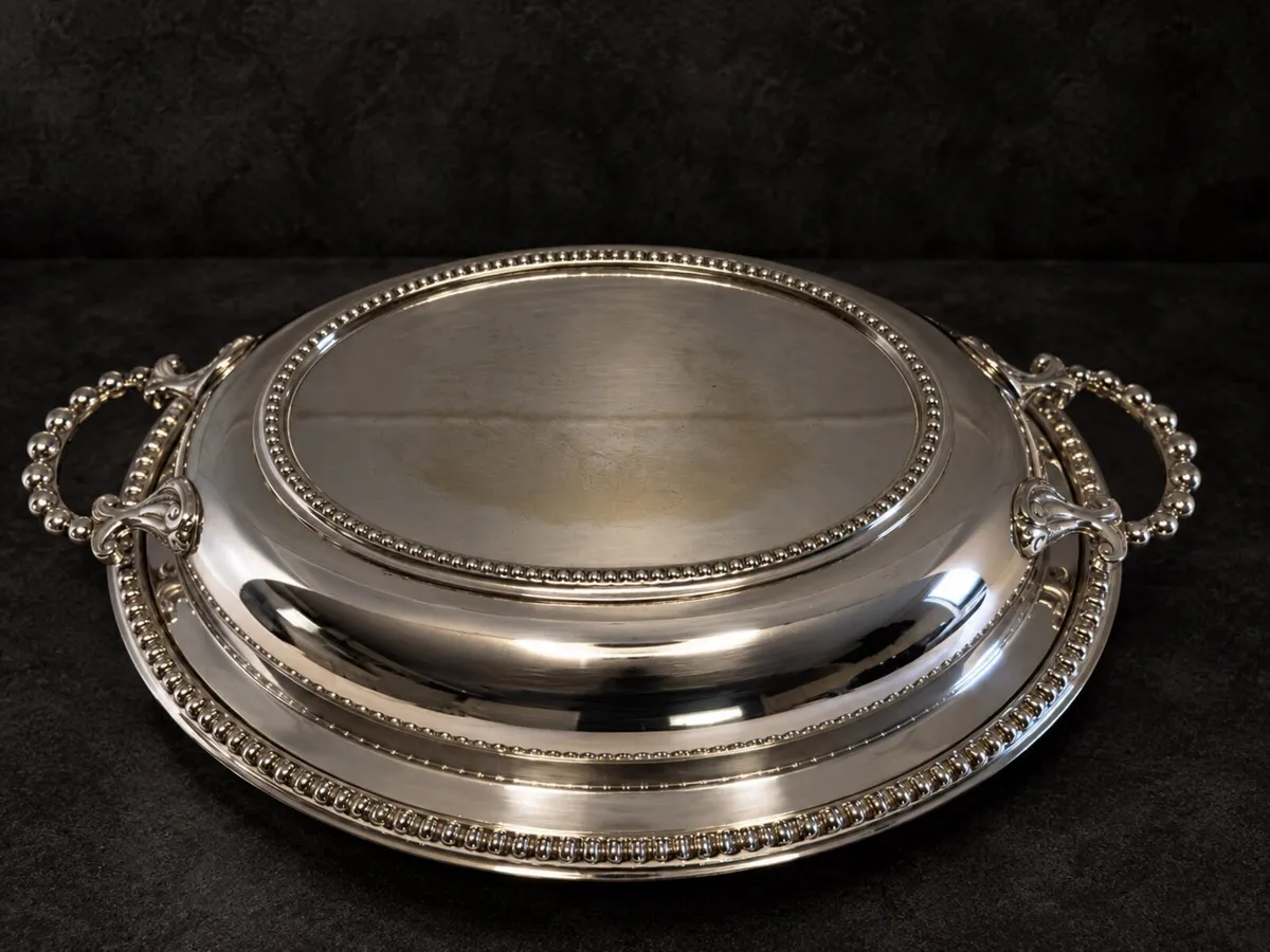 Silver-Plated Covered Serving Dish - Image 3