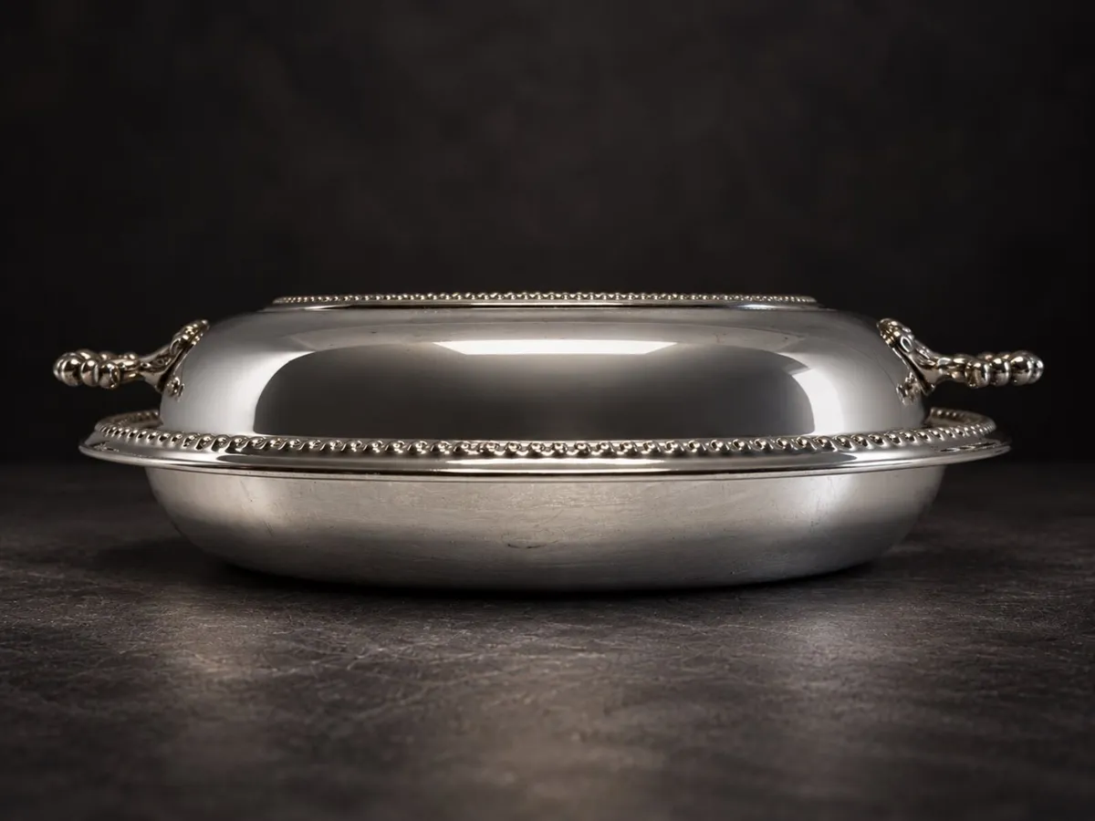 Silver-Plated Covered Serving Dish - Image 4