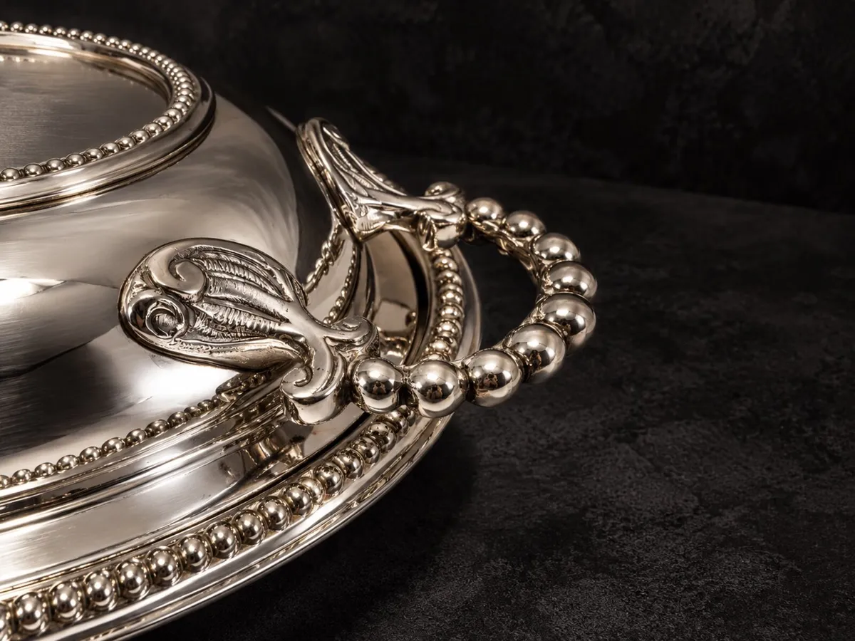 Silver-Plated Covered Serving Dish - Image 3