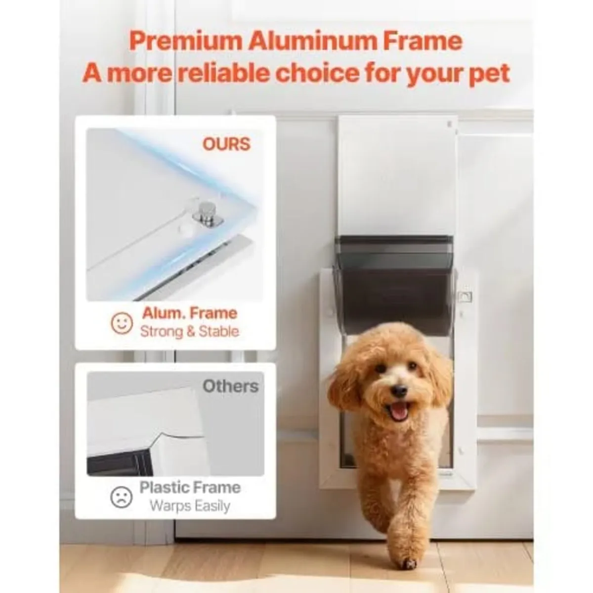 Pet Door, Medium, with Three Magnetic Flaps and Me - Image 2