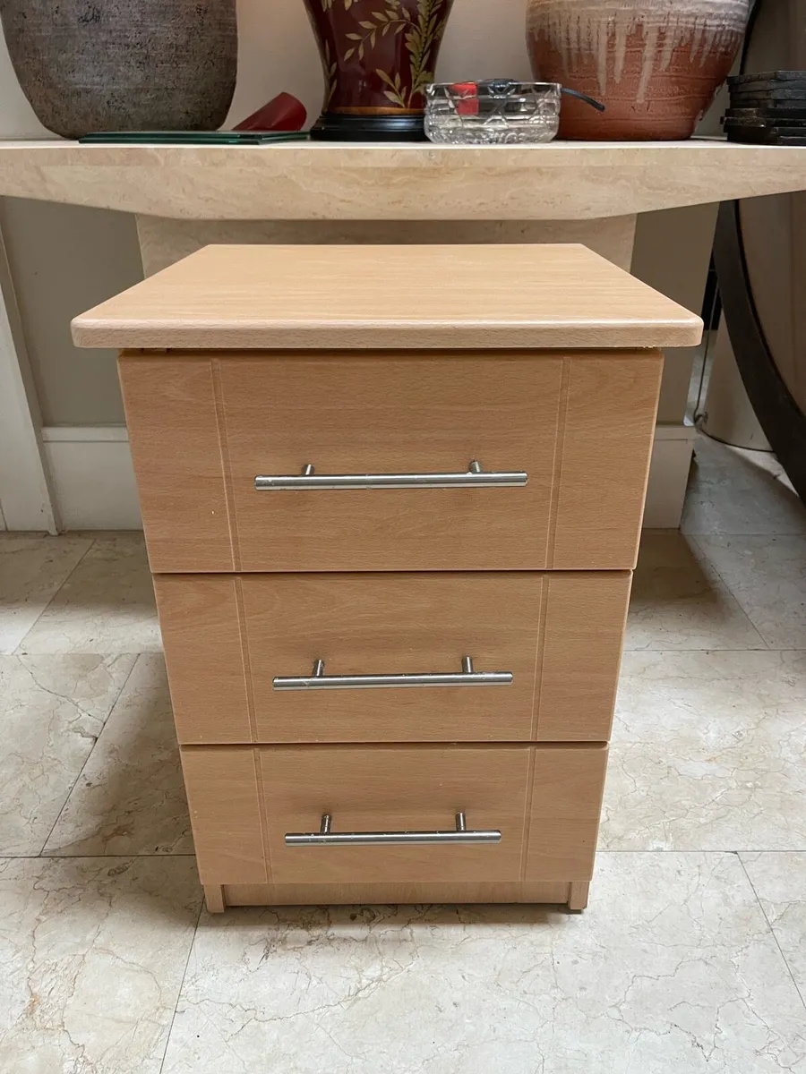 Extremely Solid Heavy Wooden Bedside Locker - Image 1
