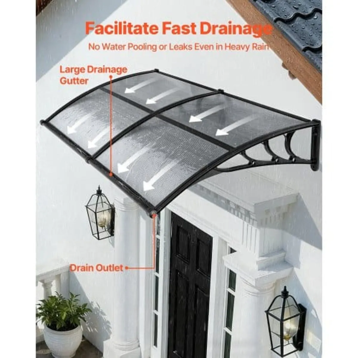Awnings for Door Entrance, 38 x 78 in, Exterior Fr - Image 3