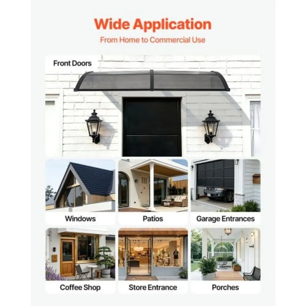 Awnings for Door Entrance, 38 x 78 in, Exterior Fr - Image 4