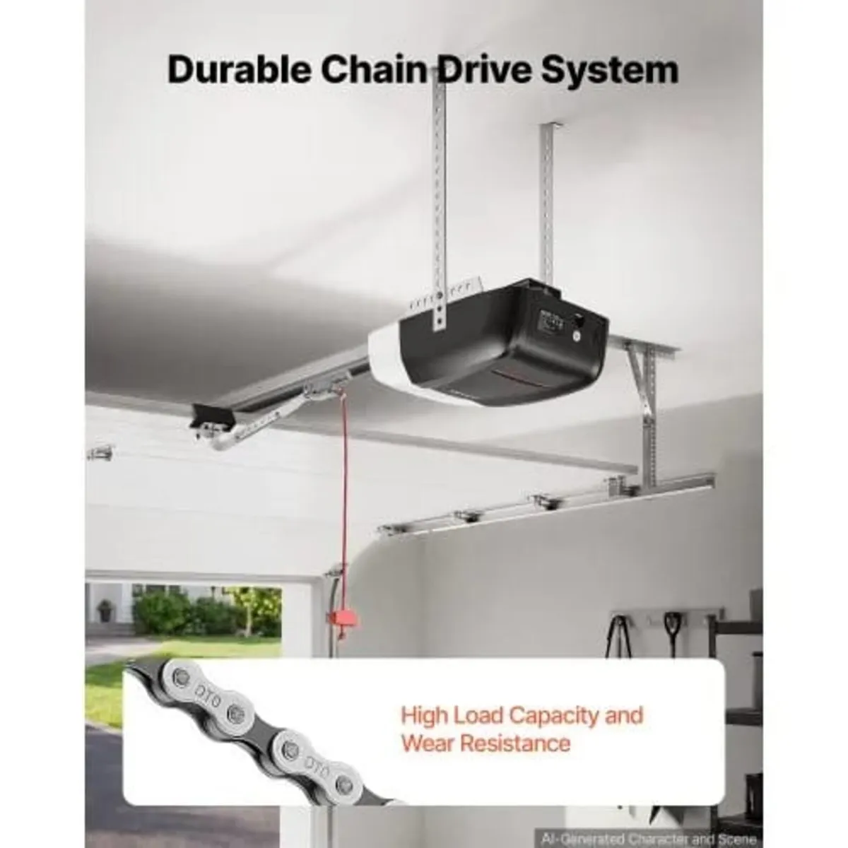 Garage Door Opener 1000N Pulling Force Ultra-Quiet - Image 4