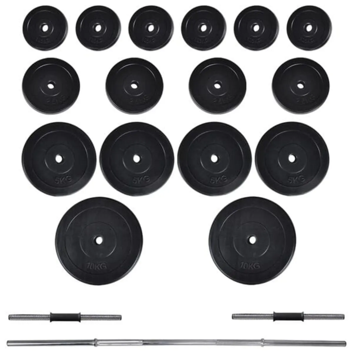 Barbell Squat Rack with Barbell and Dumbbell Set 6 - Image 1