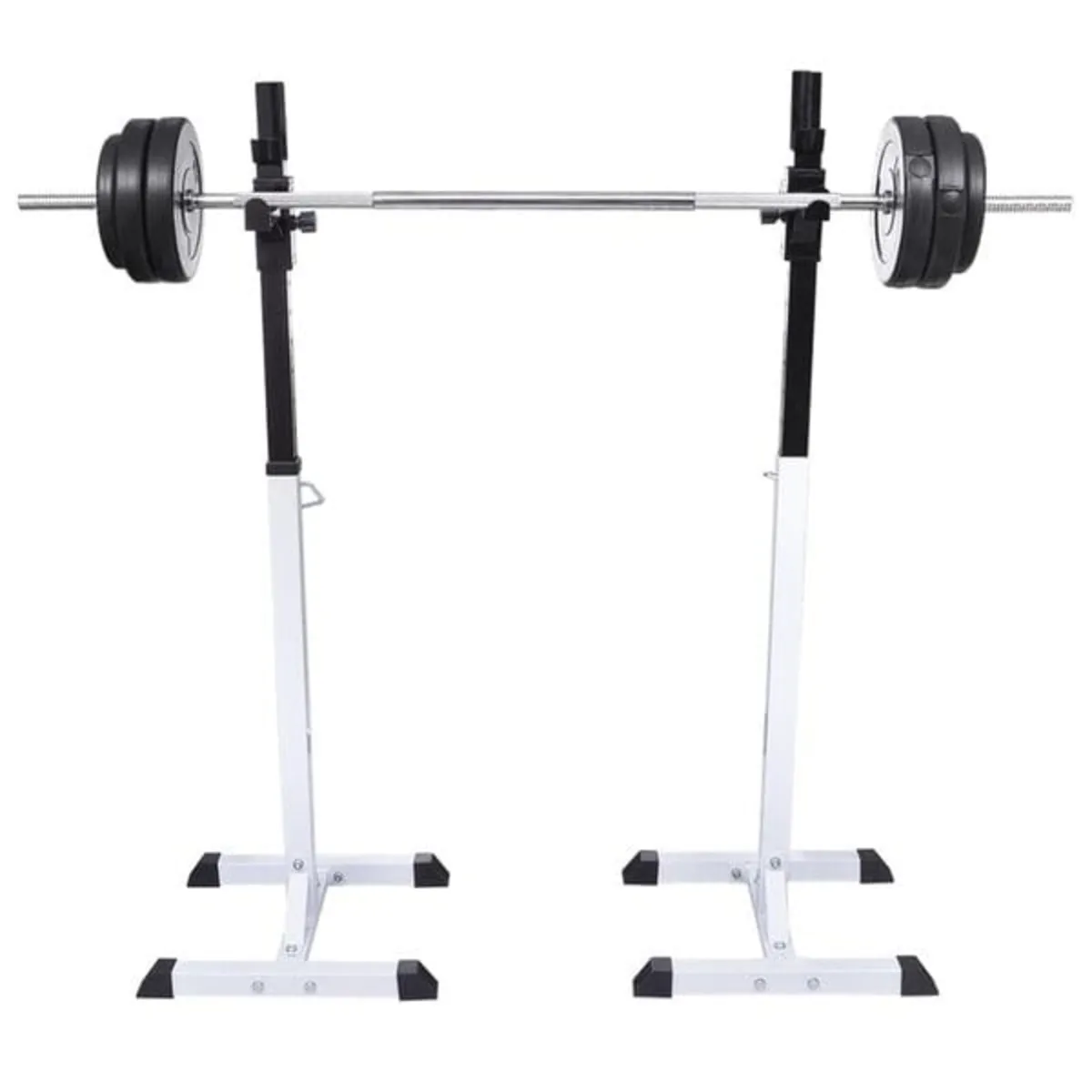Barbell Squat Rack with Barbell and Dumbbell Set 6 - Image 2