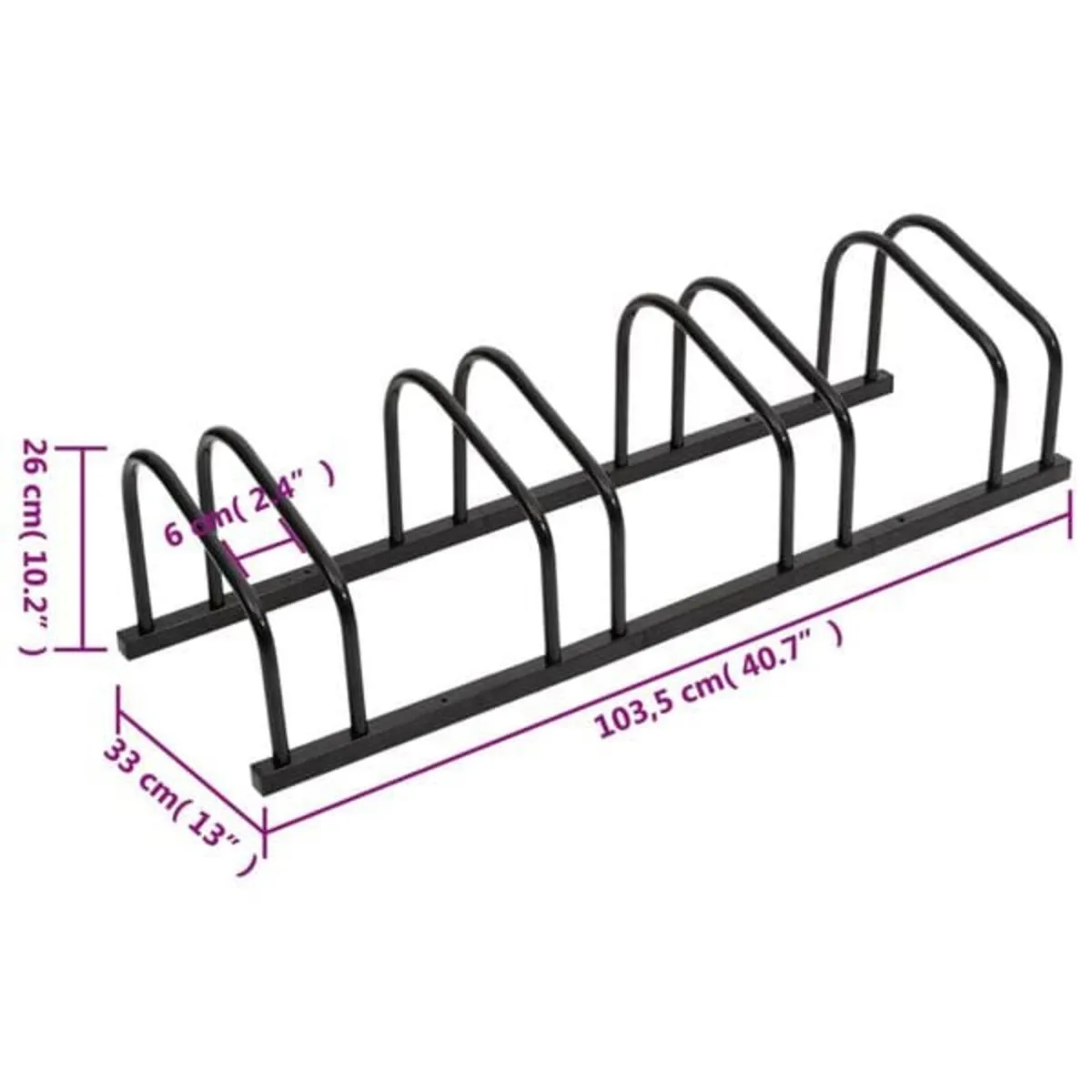 Bike Rack for 4 Bikes Black Steel

Description
Thi - Image 4