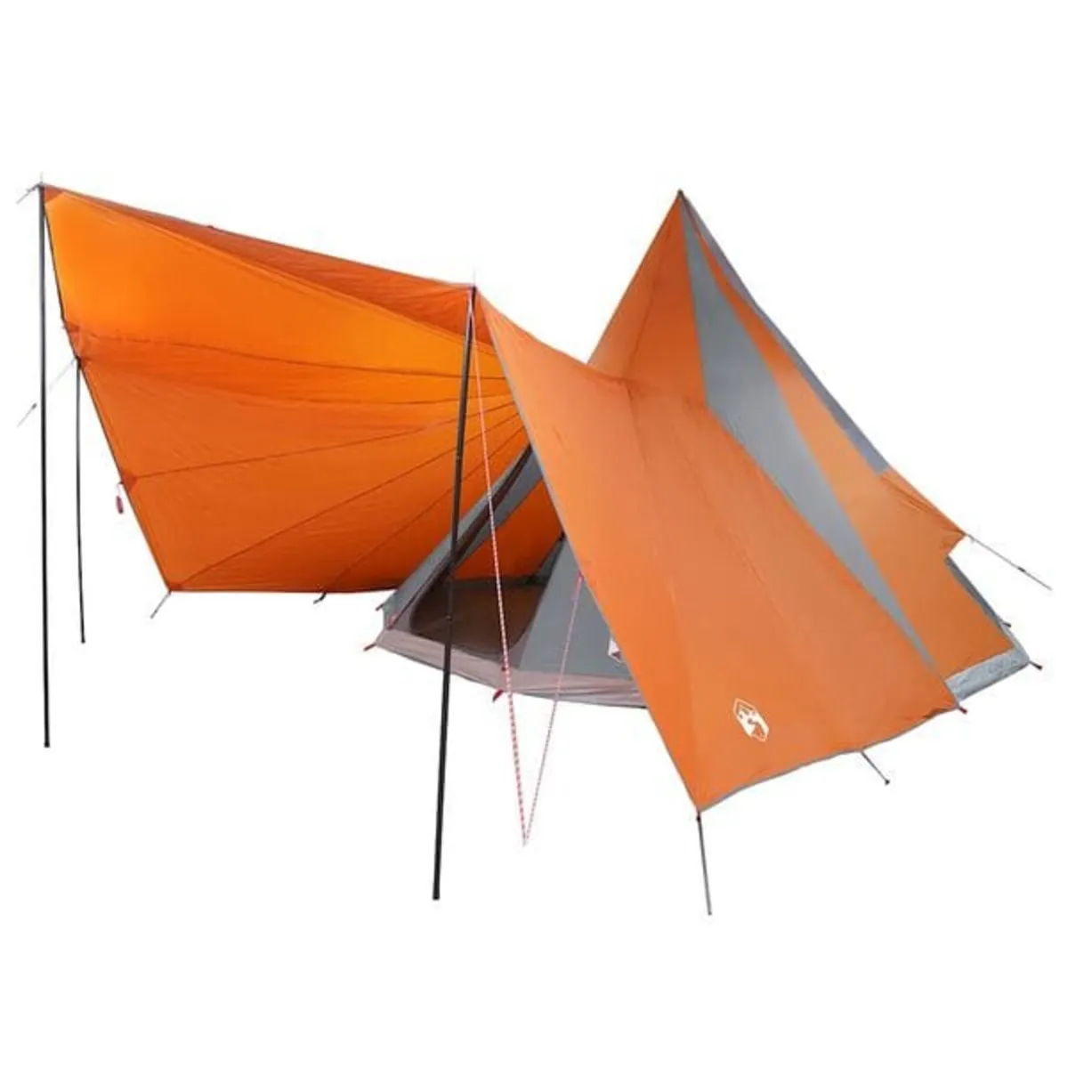 Tipi Tent with Roof Grey and Orange 510 x 690 x 33 - Image 1