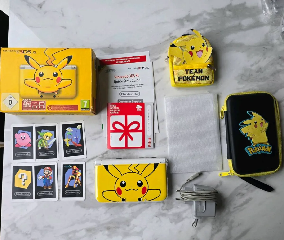Nintendo 3ds xl modded rare pikachu - Image 1