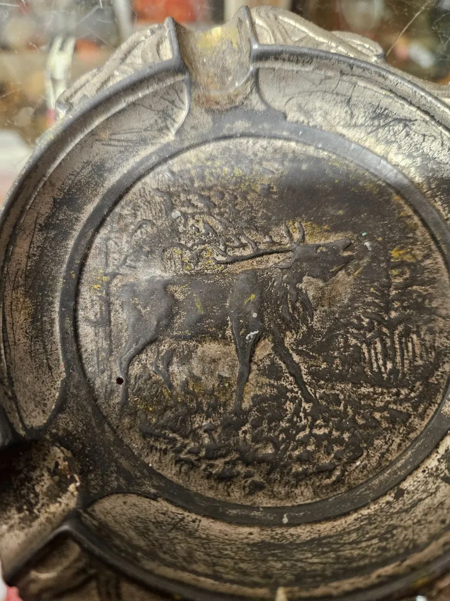 Vintage Pewter Stag Ashtray - Image 3