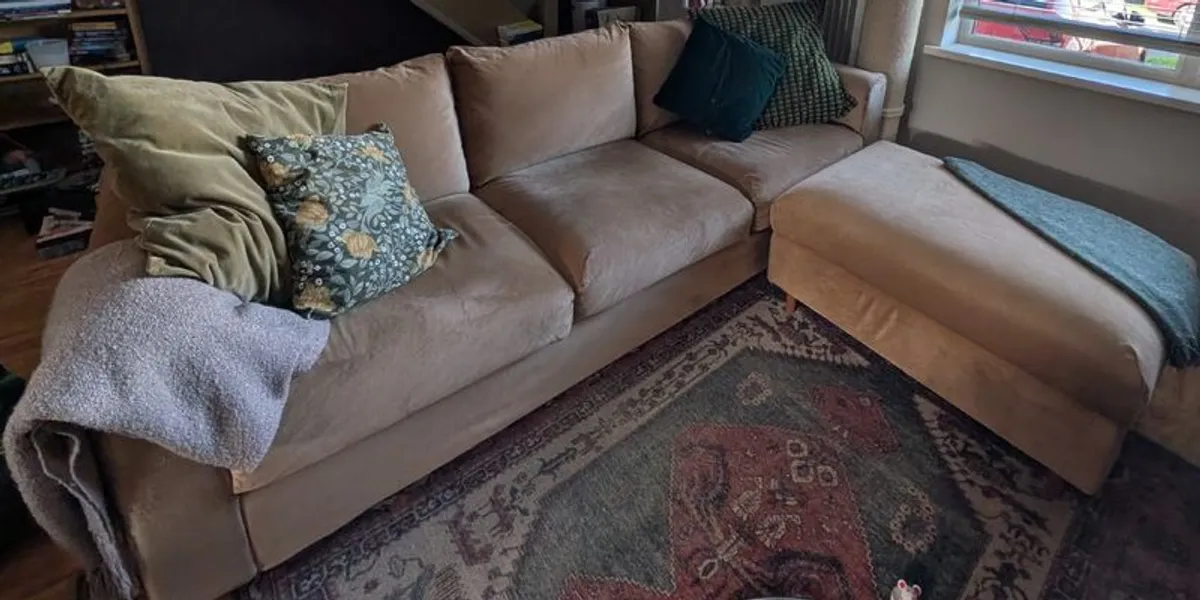 Velvet Sofa - Image 1