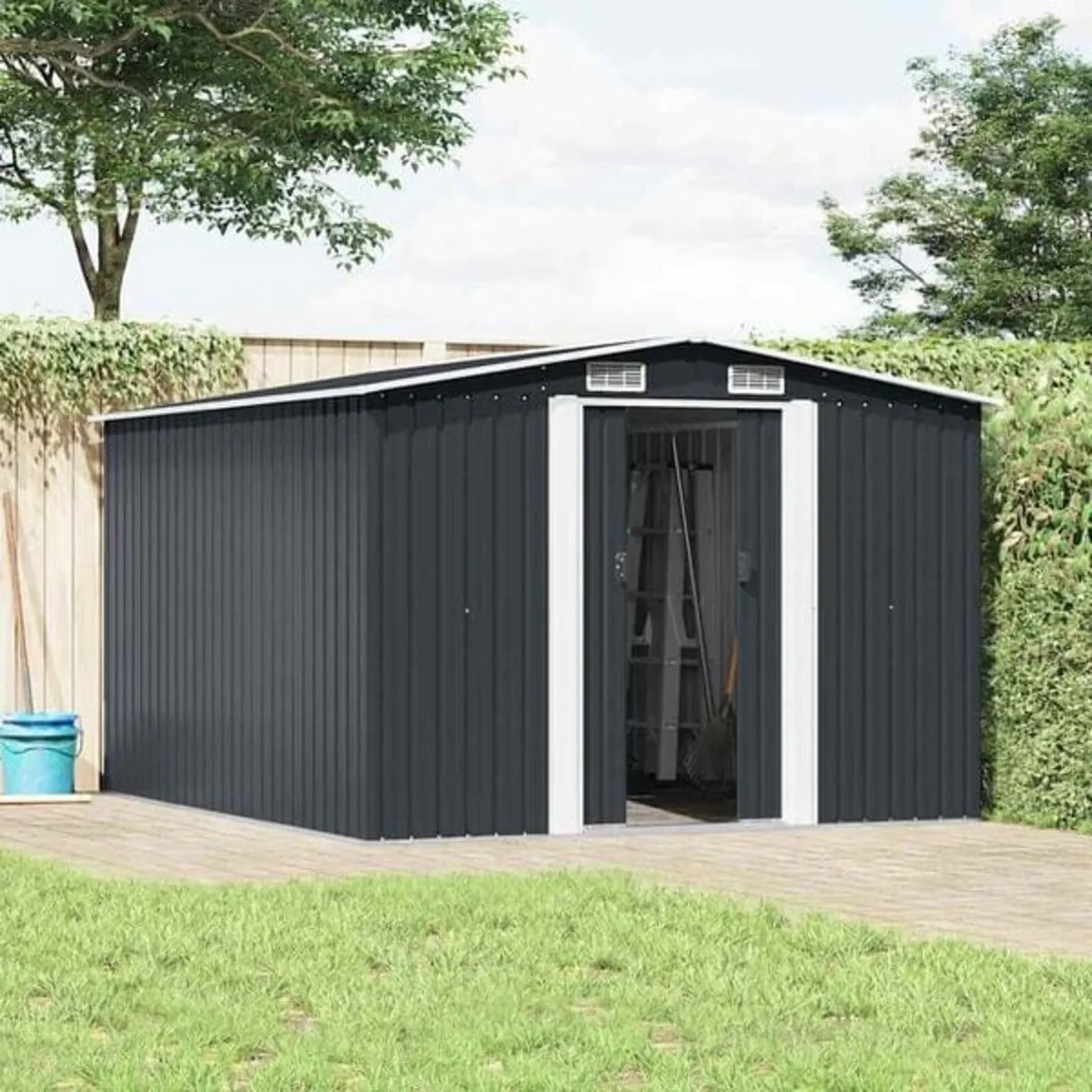 Garden Shed 257x298x178 cm Metal Anthracite

Descr - Image 3