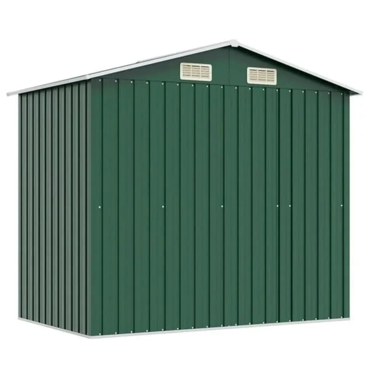 Garden Storage Shed Green Metal 204x132x186 cm

De - Image 3