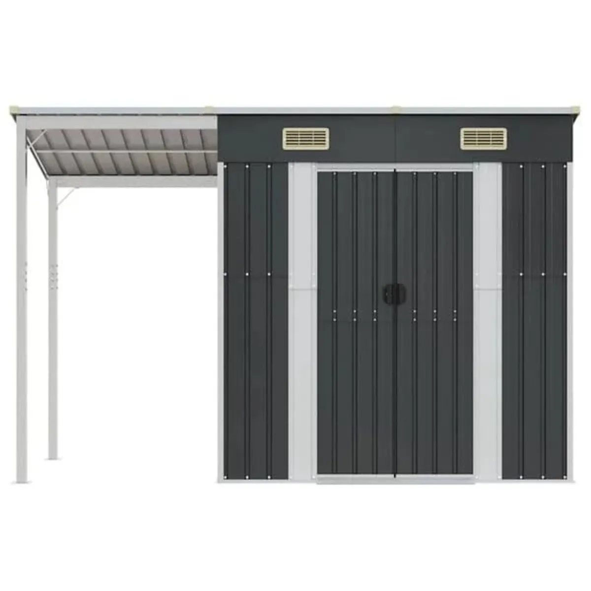 Garden Shed with Extended Roof Anthracite 277x107x - Image 2