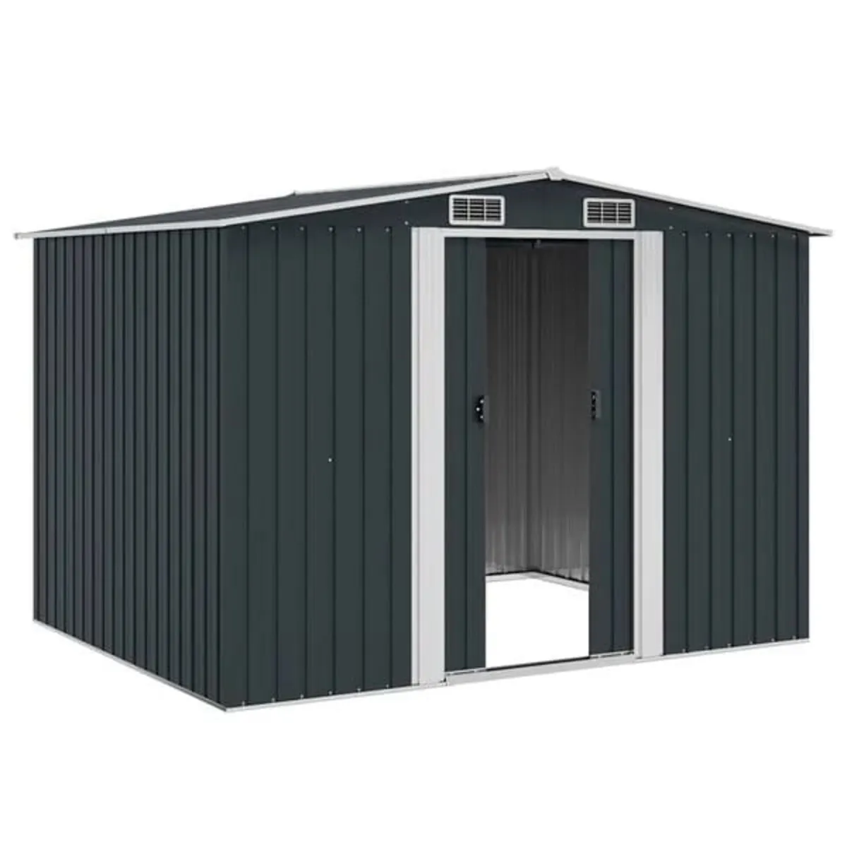 Garden Storage Shed Anthracite Steel 257x205x178 c - Image 2