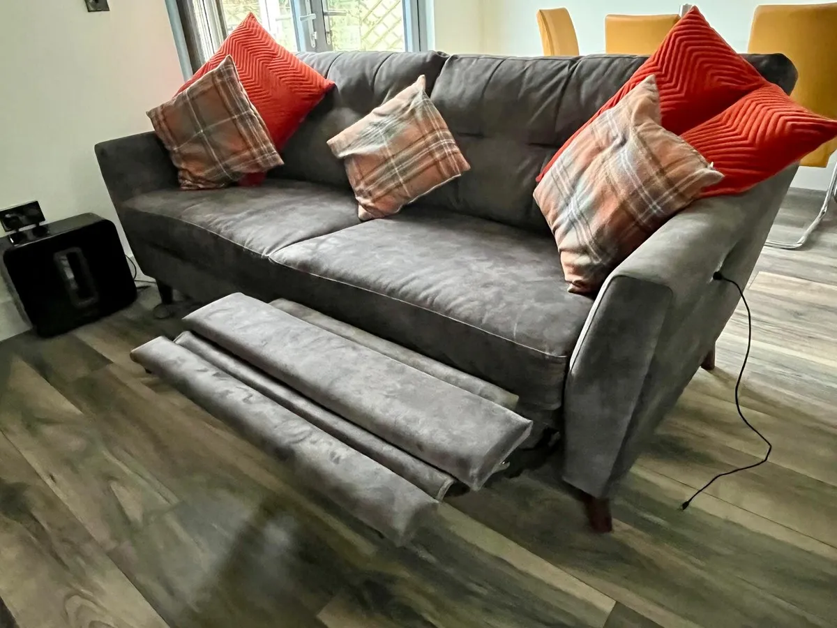 Reclining sofa and chair - Image 3
