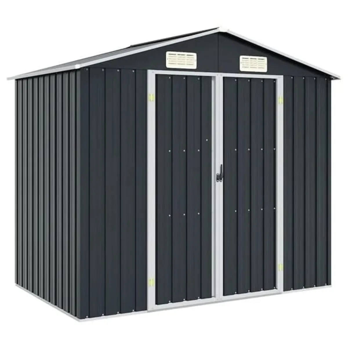 Garden Shed Anthracite 205x129x183 cm Galvanised S - Image 1