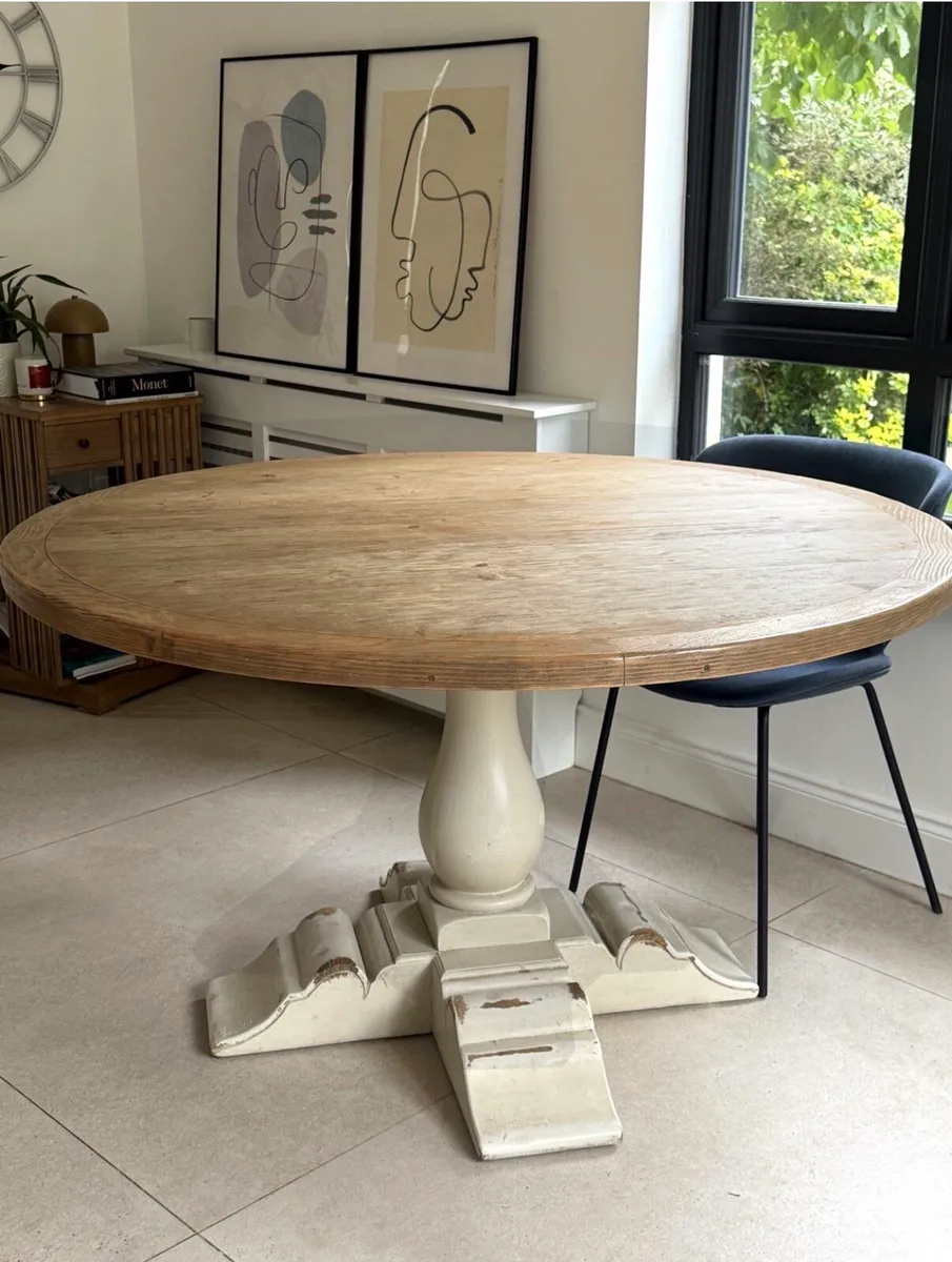 Rustic Round Dining Table - Image 1