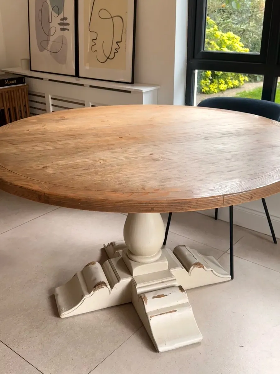 Rustic Round Dining Table - Image 2