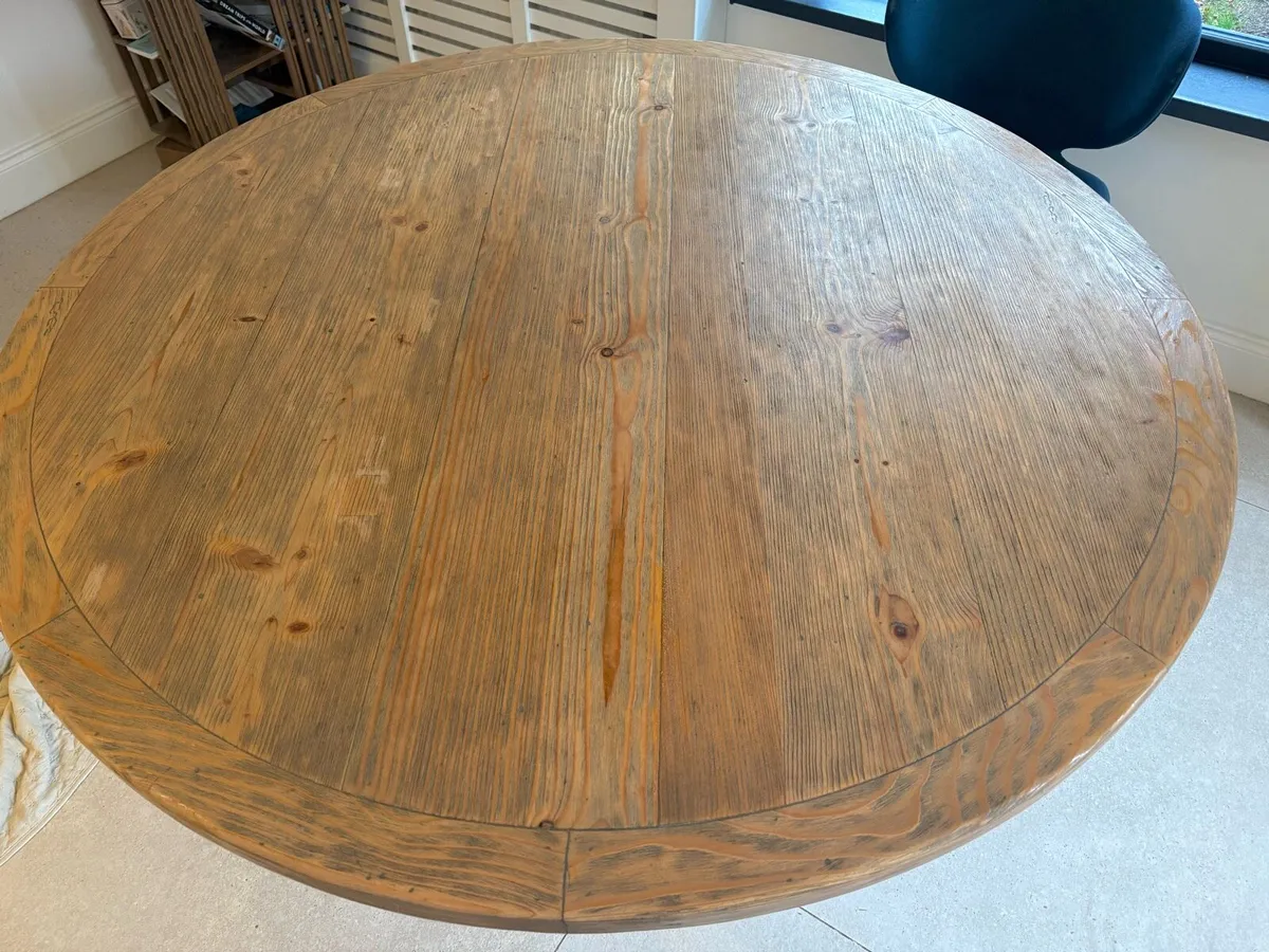 Rustic Round Dining Table - Image 4