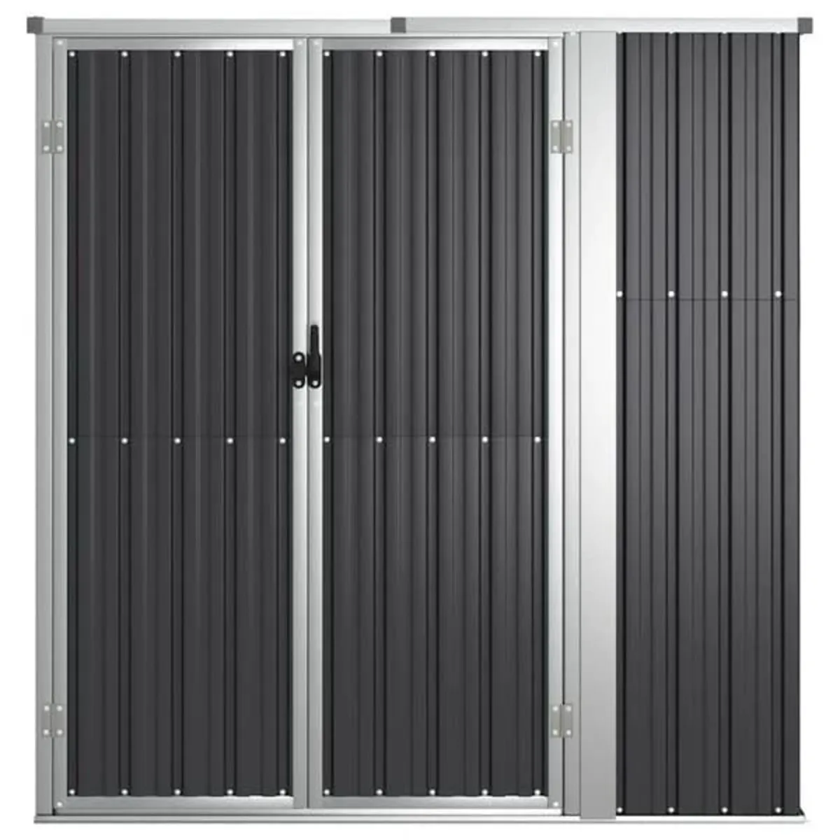 Garden Tool Shed Anthracite 161x89x161 cm Galvanis - Image 2