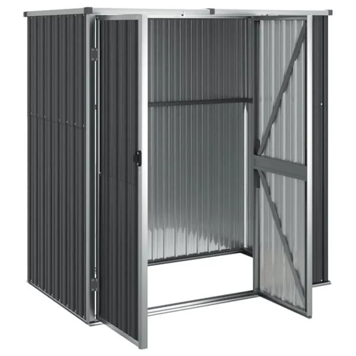 Garden Tool Shed Anthracite 161x89x161 cm Galvanis - Image 4