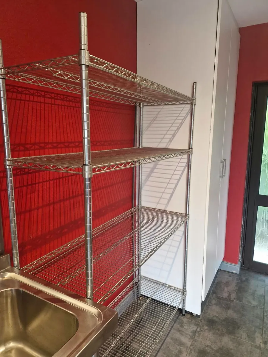 2 x Vogue 4 Tier Wire Shelving Kits - Image 1