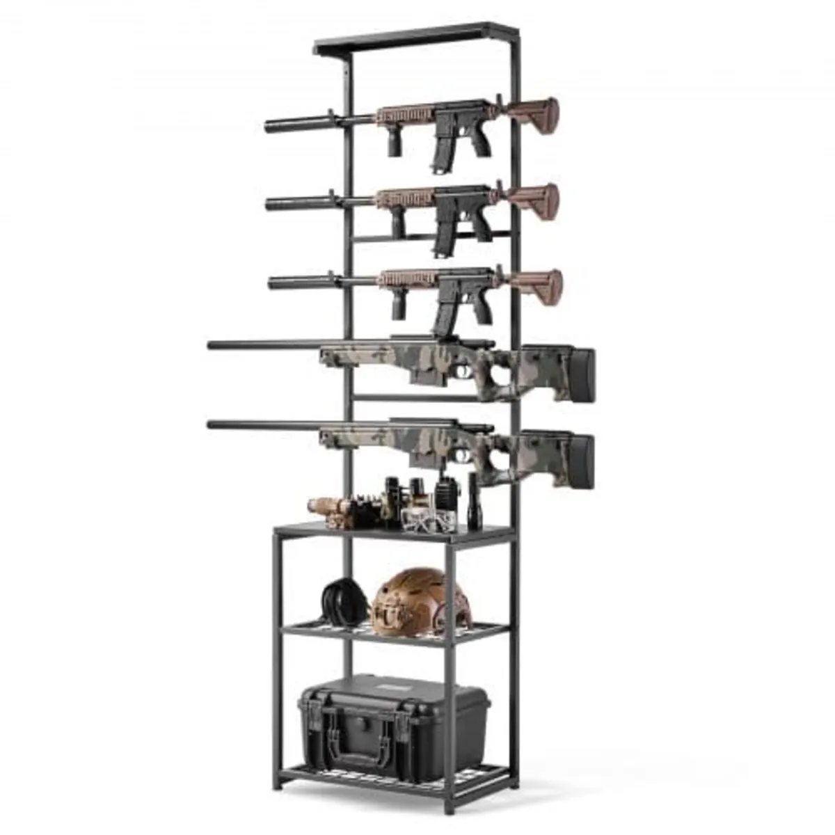 Gun Rack, Floor Standing, Indoor Rifle Shotgun Rac - Image 1