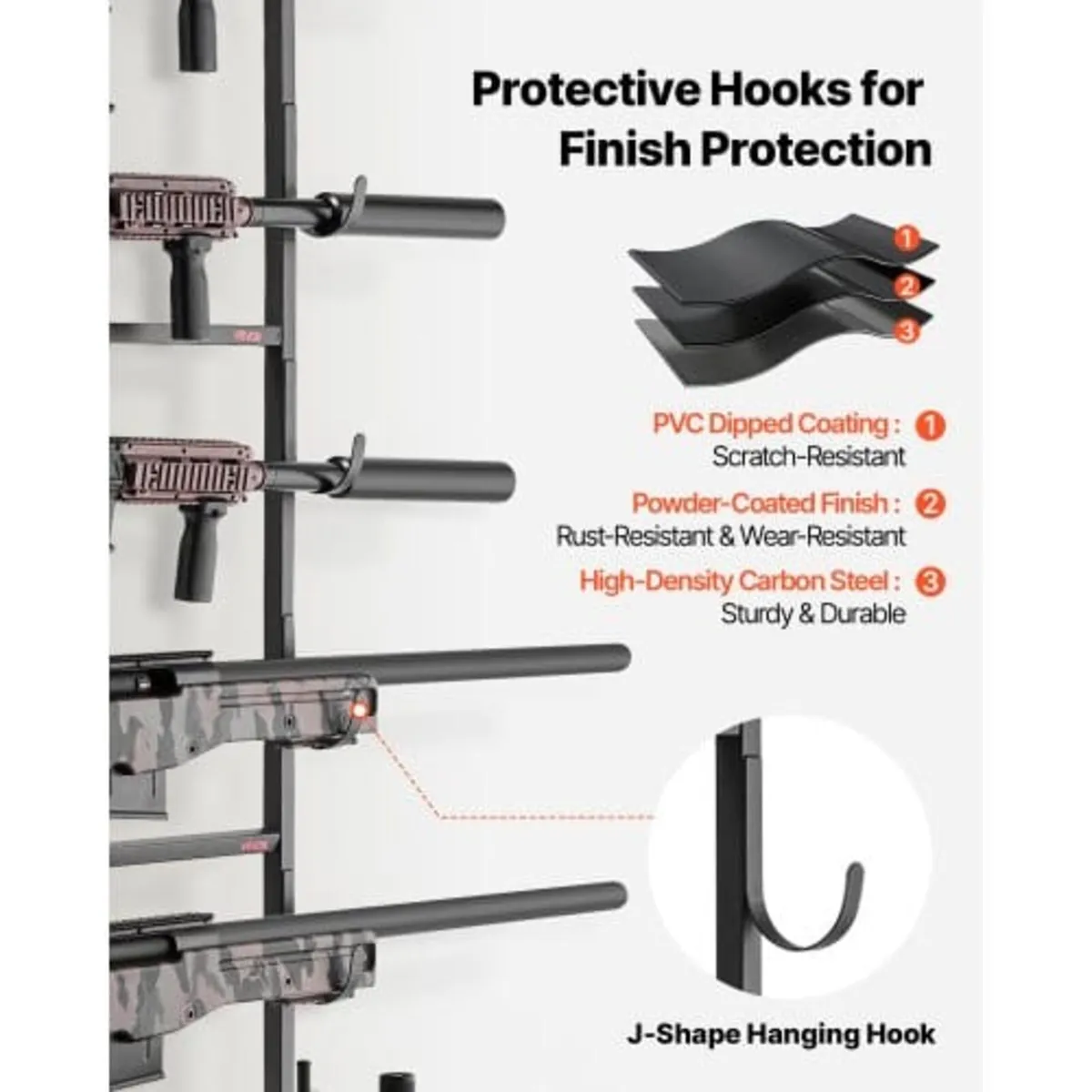 Gun Rack, Floor Standing, Indoor Rifle Shotgun Rac - Image 3