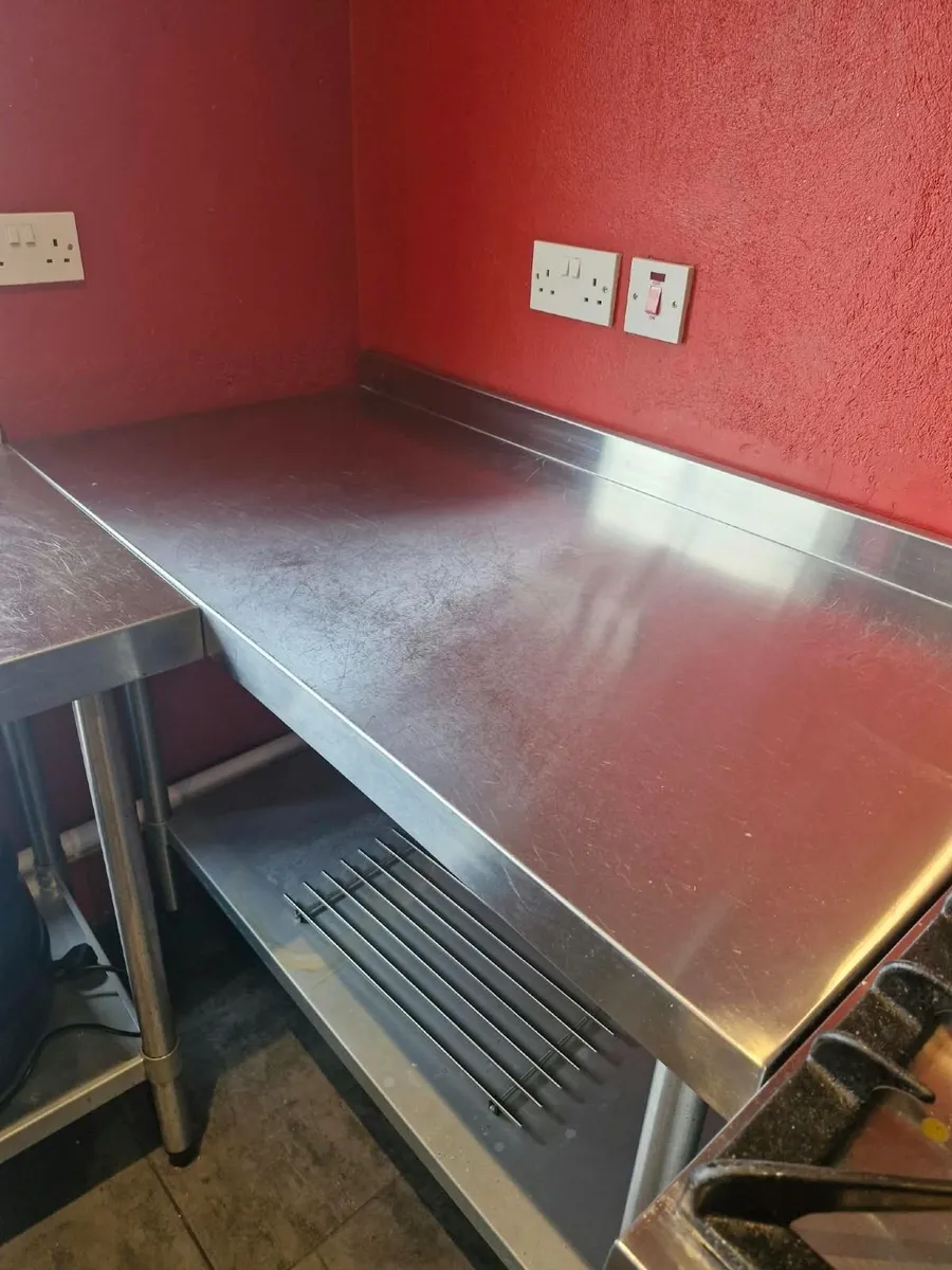 Vogue Stainless Steel Prep Table with Upstand 1200
