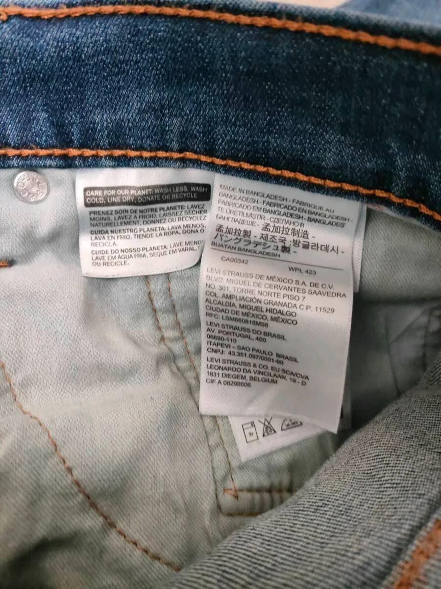Levis 512 Slim Taper Fit Jeans Mens W34 L32 - Image 3